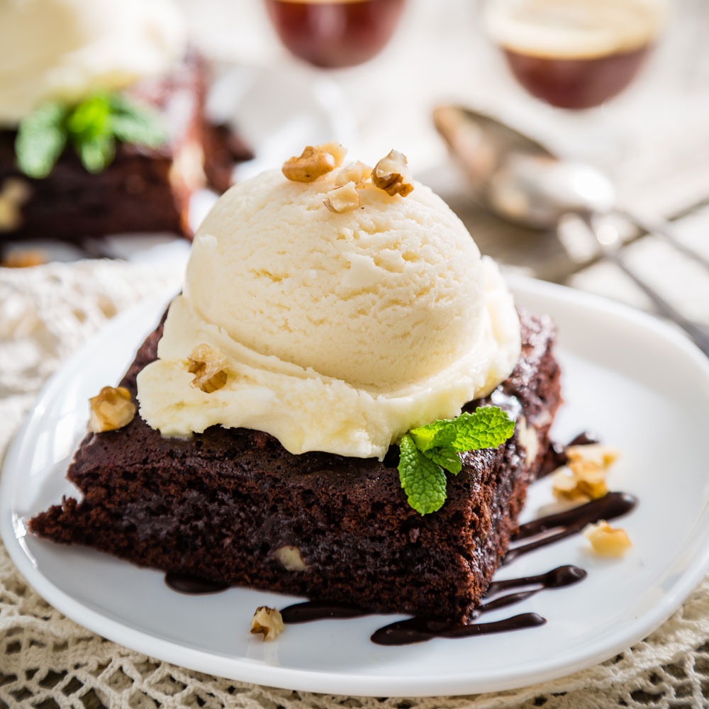 Brownie al Cioccolato al Caramello
